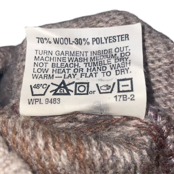 Vintage 80s Robert Bruce Tan Chevron Wool Sweater Vest - Men's Size Medium - Picture 4 of 4